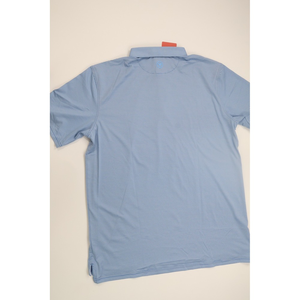 Birddogs Performance Polo Shirt 2XL Blue Striped Golf Athletic Sportswear - Picture 2 of 5